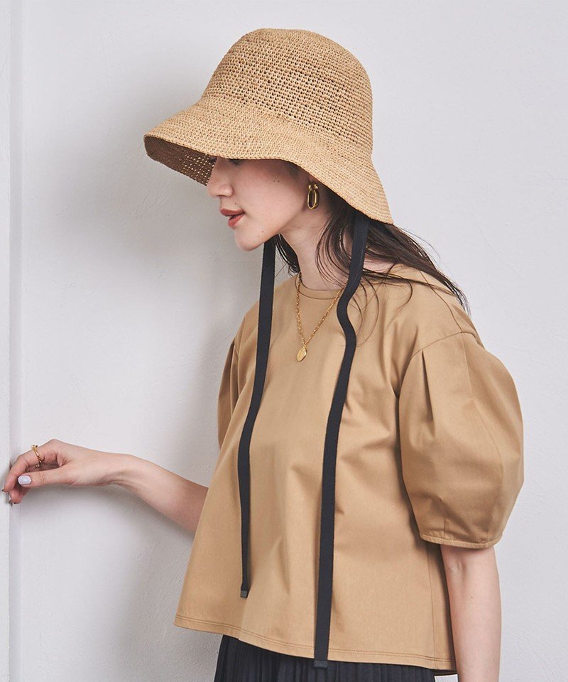 UNITED ARROWS RFA リボン ハット UV ユナイテッドアローズ 帽子 ハット ベージュ ホワイト ブラウン【送料無料】のサムネイル