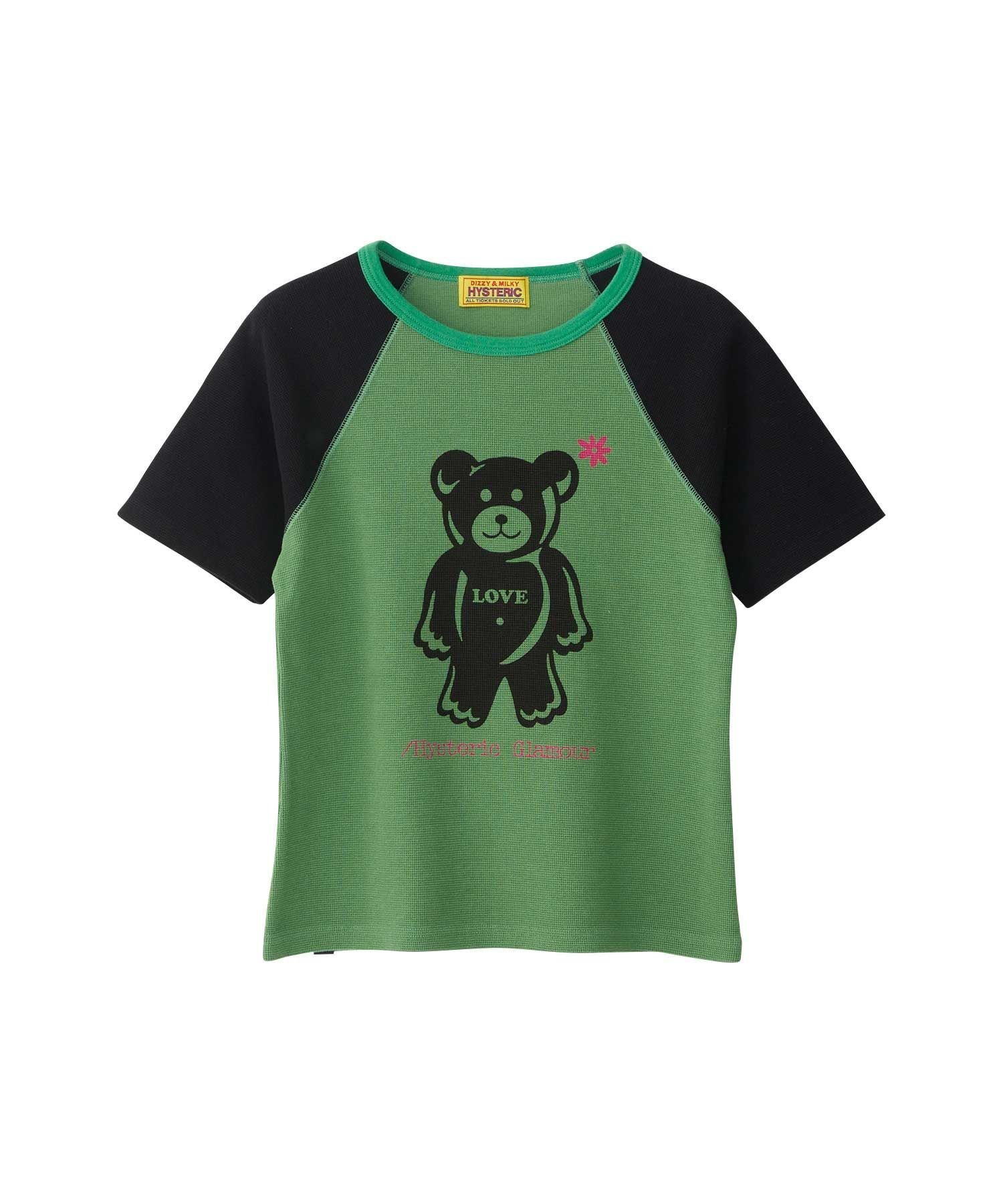 HYSTERIC GLAMOUR HYSTERIC GUMI BEAR Tシャツ ヒステリックグラマー トップス カットソー Tシャツ グリーン ホワイト ブラック【送料無料】