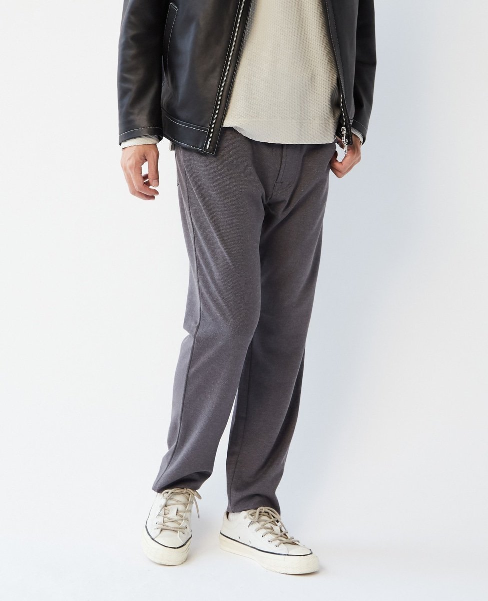 MEN'S MELROSE ウーリーニットツイルスリムテーパード5ポケットパンツ メンズメルローズ パンツ その他のパンツ グレー ブラウン ブラック ネイビー