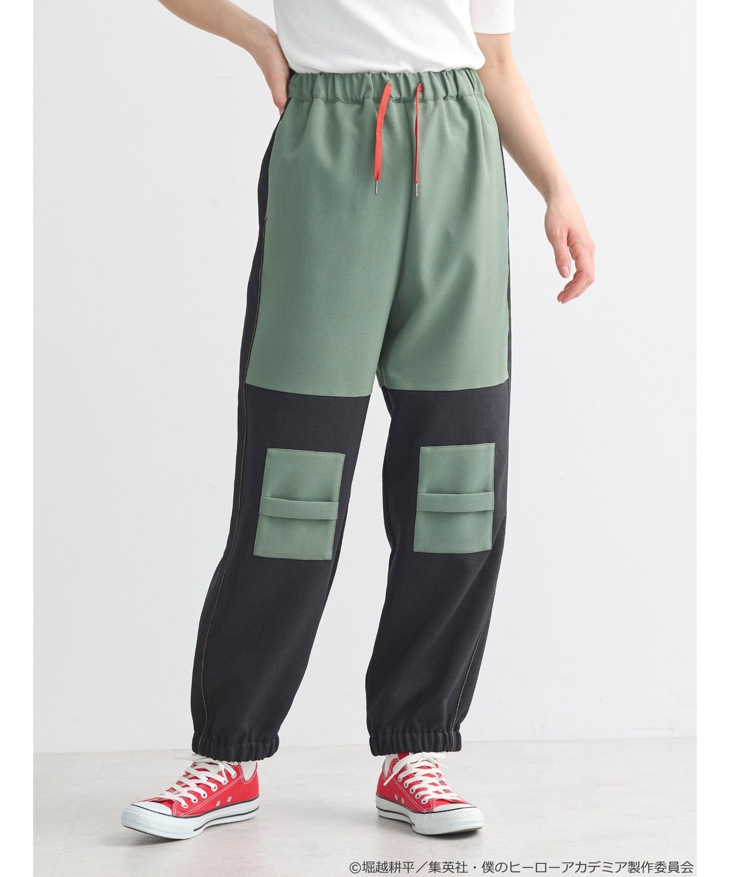 earth music&ecology Japan Label ＜僕のヒーローアカデミア＞緑谷出久 イメージ パンツ アースミュージック&エコロジー パンツ その他のパンツ グリーン【送料無料】