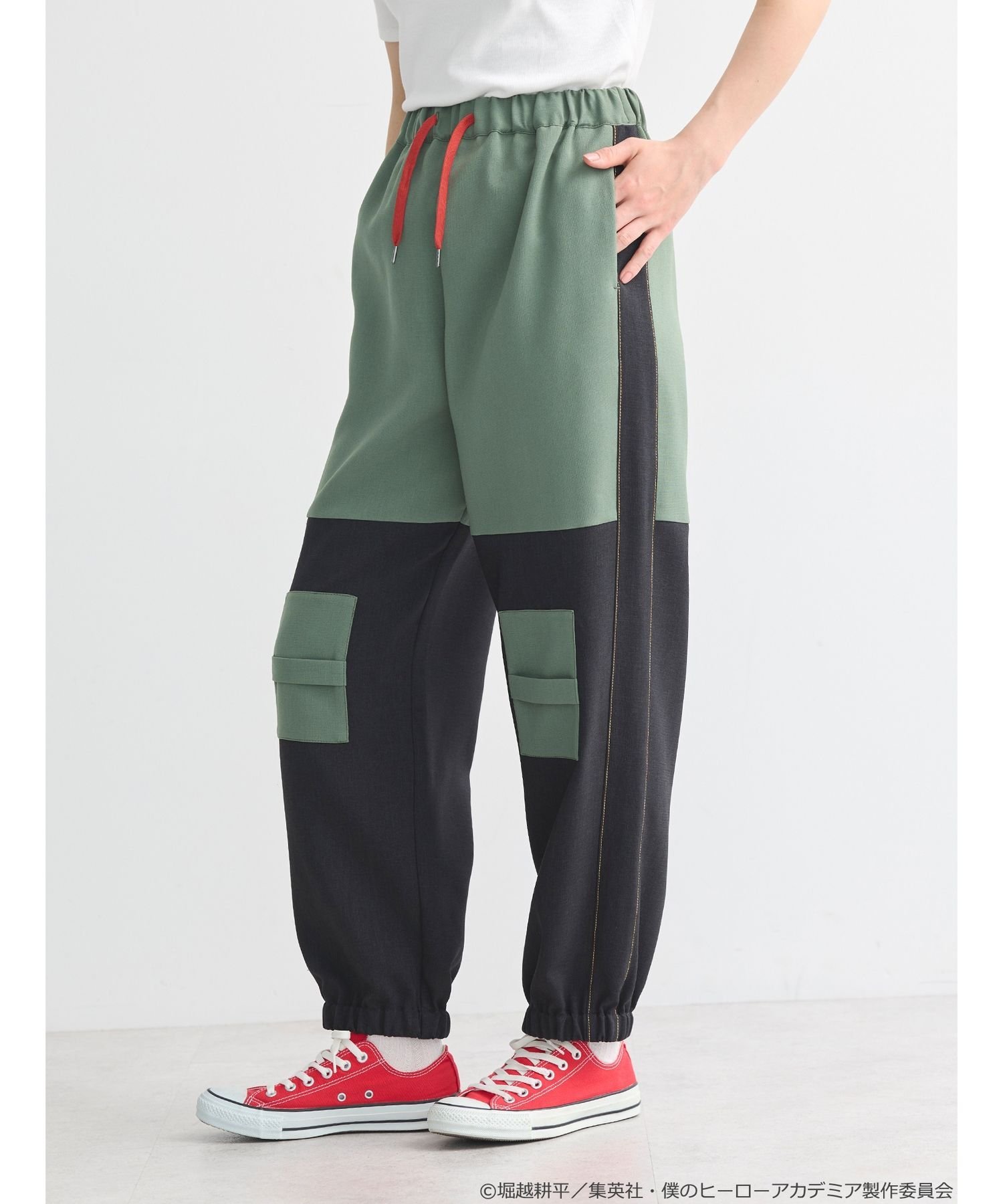 earth music&ecology Japan Label ＜僕のヒーローアカデミア＞緑谷出久 イメージ パンツ アースミュージック&エコロジー パンツ その他のパンツ グリーン【送料無料】
