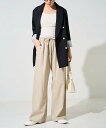 FREAK'S STORE 麻 レーヨン イージー ストレートパンツ【限定展開】 25SS フリークスストア パンツ その他のパンツ ベージュ パープル ネイビ...