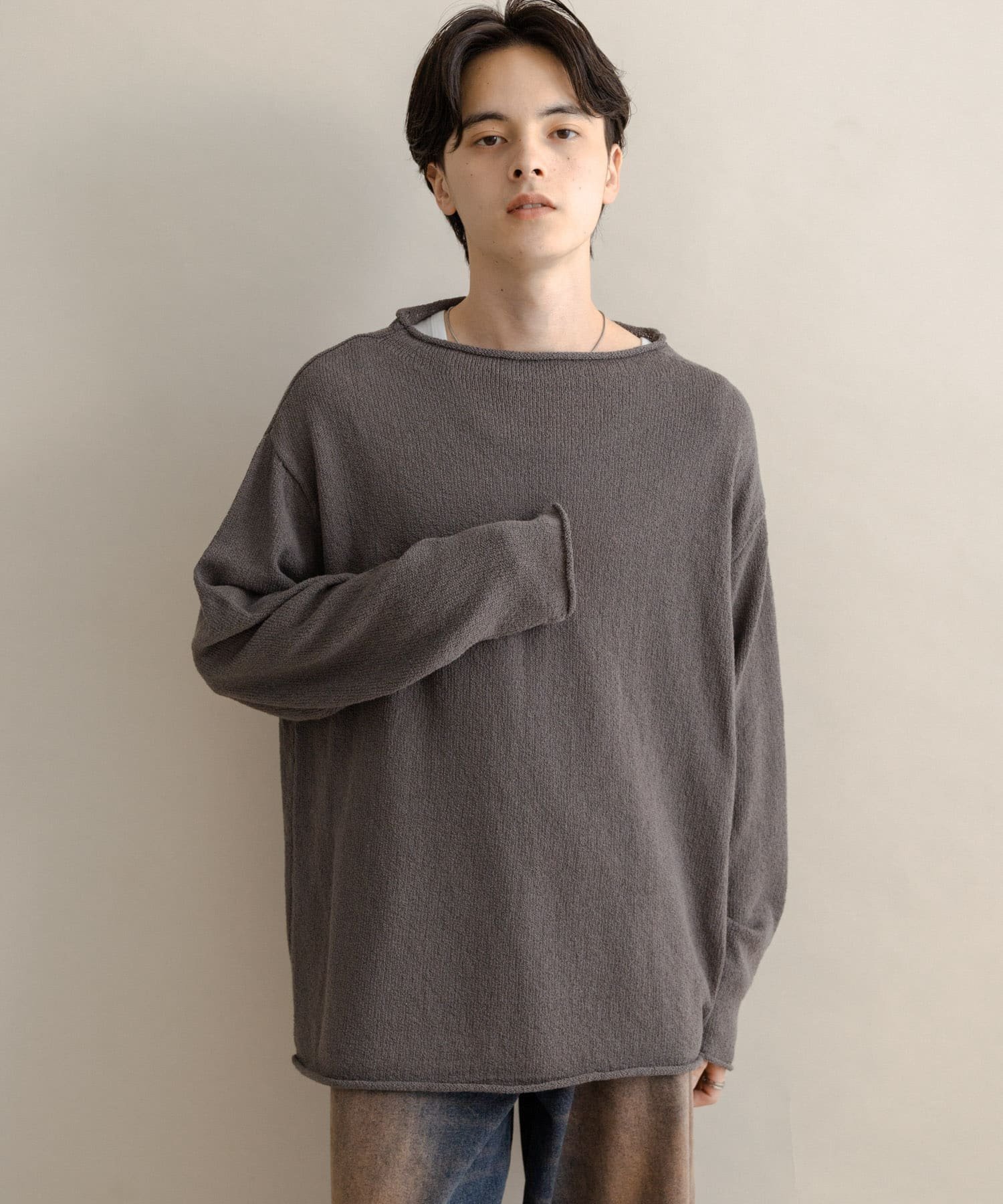 【SALE／60%OFF】SENSE OF PLACE コットンタッチロールネックニット センス オブ プレイス トップス ニット パープル グレー ベージュ ホワイト
