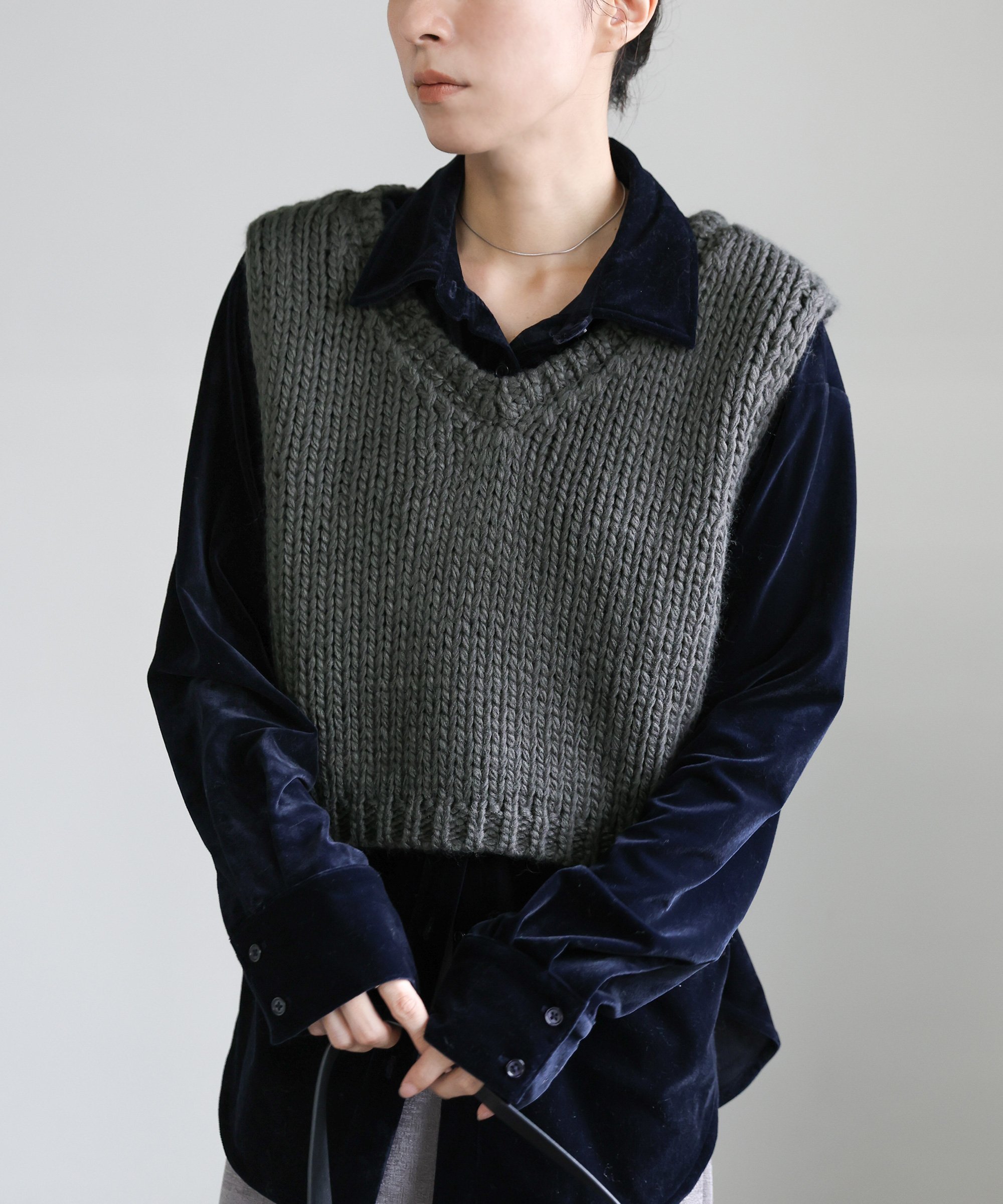 SELECT MOCA ロービングVネックベスト セレクトモカ トップス ベスト・ジレ【送料無料】