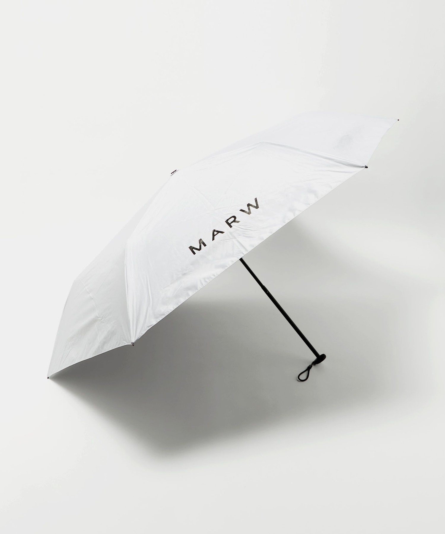 ＜MARW UNITED ARROWS＞ロゴ 折り畳み傘 晴雨兼用 ビューティー＆ユース ユナイテッドアローズ ファッション雑貨 傘・長傘 ホワイト ブラック ブラウン