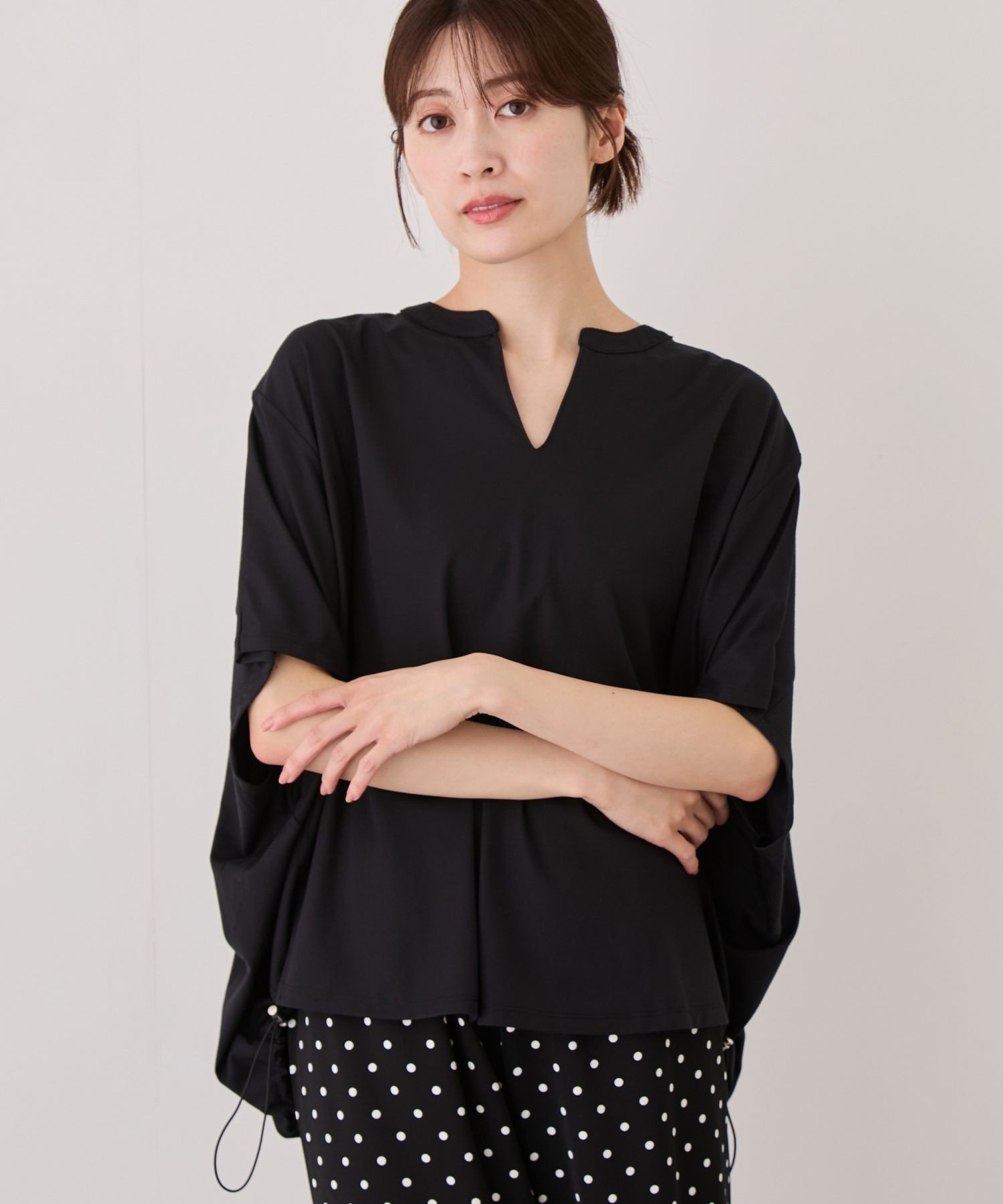 JAYRO クリアクールスキッパープルオーバー ジャイロ トップス カットソー・Tシャツ ブルー ホワイト ブラック