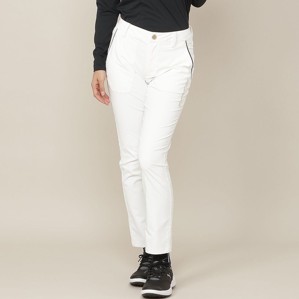 NS23 par Nissa Golf 【Women's】【接触冷感/UVカット/遮熱素材/透け防】超フルダル遮熱パンツ エヌエス23・パー・ニッサゴルフ パンツ チノパンツ カーキグリーン ホワイト ブラウン ブラック