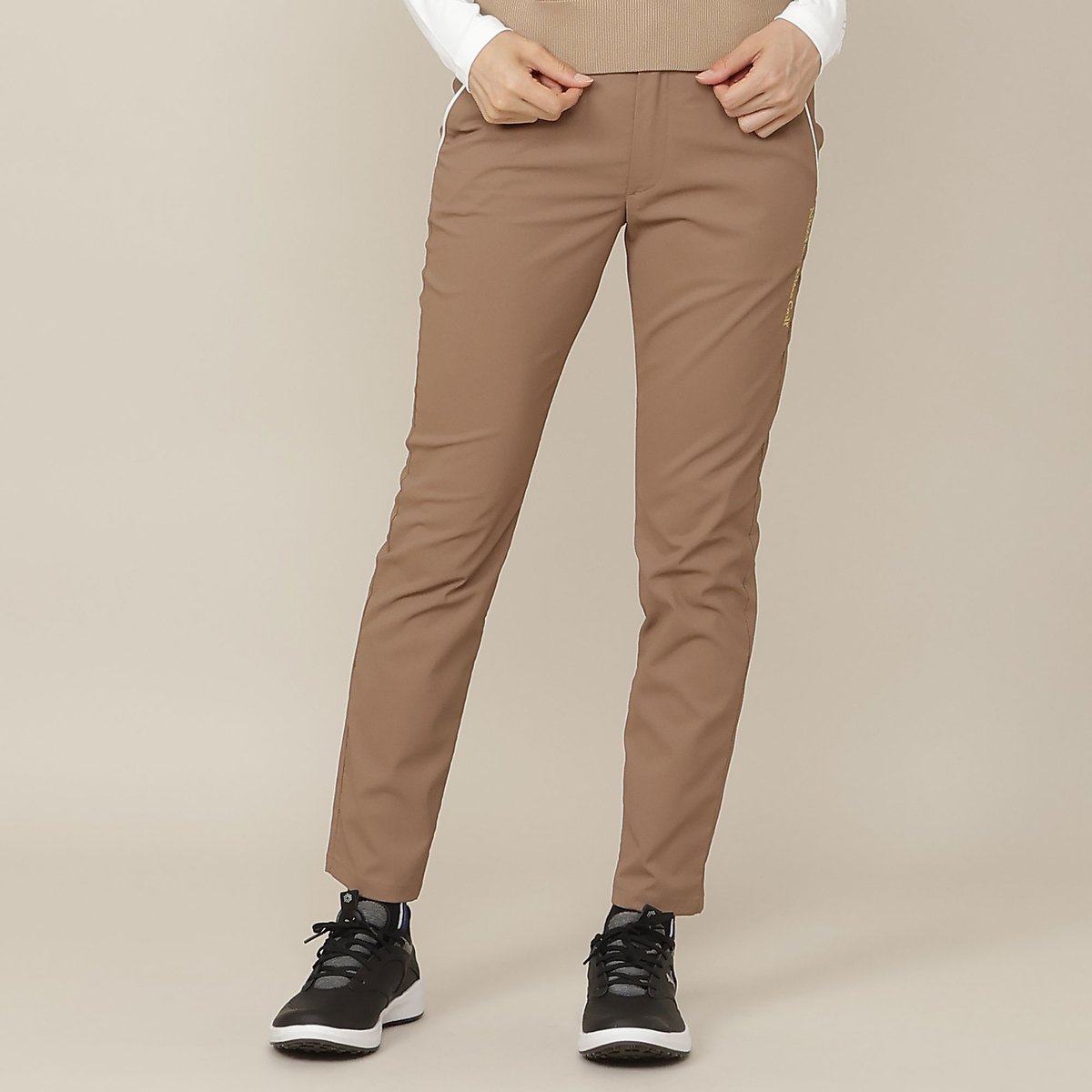 NS23 par Nissa Golf 【Women's】【接触冷感/UVカット/遮熱素材/透け防】超フルダル遮熱パンツ エヌエス23・パー・ニッサゴルフ パンツ チノパンツ カーキグリーン ホワイト ブラウン ブラック