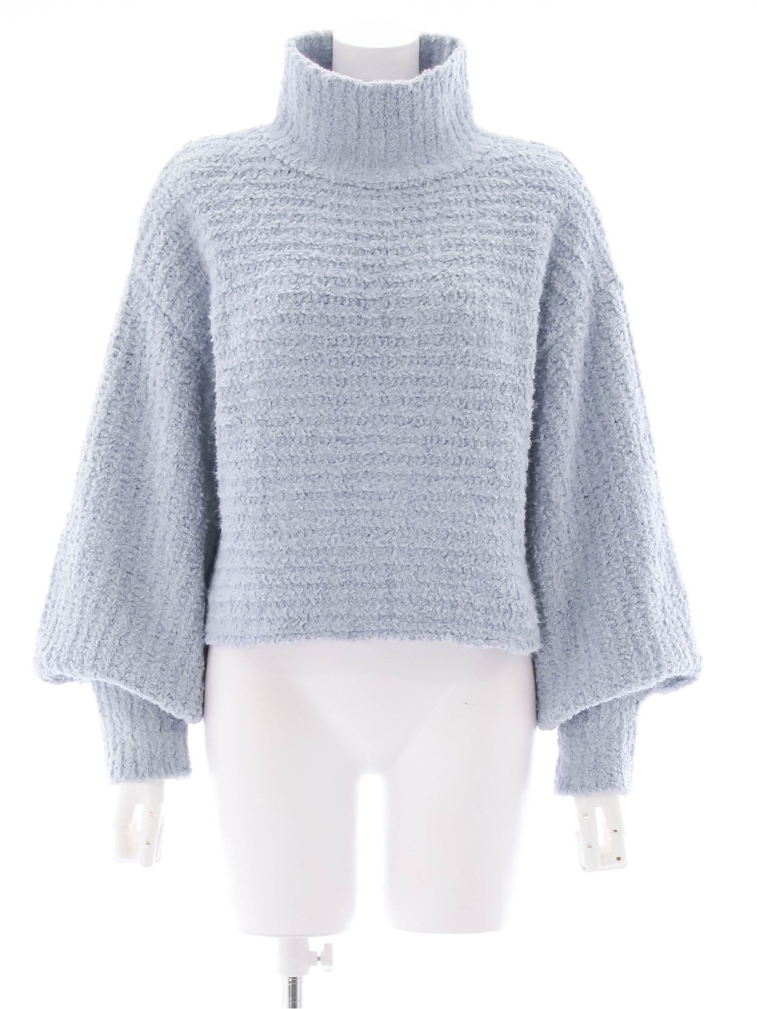 【SALE／49%OFF】clear はんぺんモールハイネックニット クリア トップス ニット ブルー ホワイト ピンク イエローのサムネイル