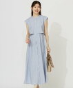 【SALE/30%OFF】any SiS 【洗える】クロップドシャツ ワンピース エニィスィス ワンピース・ドレス シャツワンピース ブルー【送料無料】