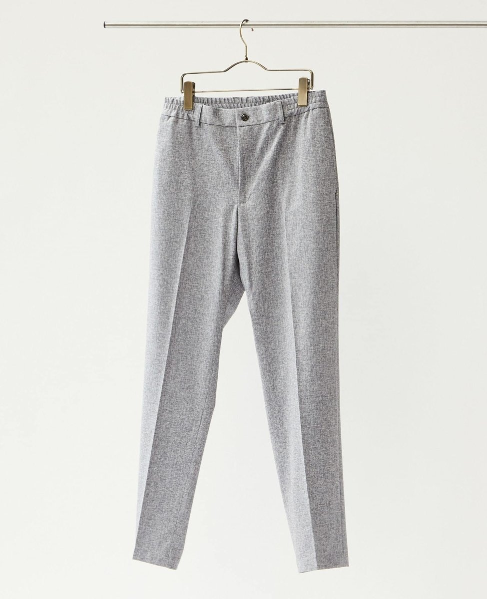 【SALE／50%OFF】MEN'S MELROSE ウーリーダブルニットコンフォートパンツ(セットアップ可) メンズメルローズ パンツ スラックス・ドレスパンツ グレー ネイビー【送料無料】