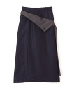 【SALE/40%OFF】ADORE ◆シルキープレーンクロススカート アドーア スカート その他のスカート ネイビー ベージュ【送料無料】