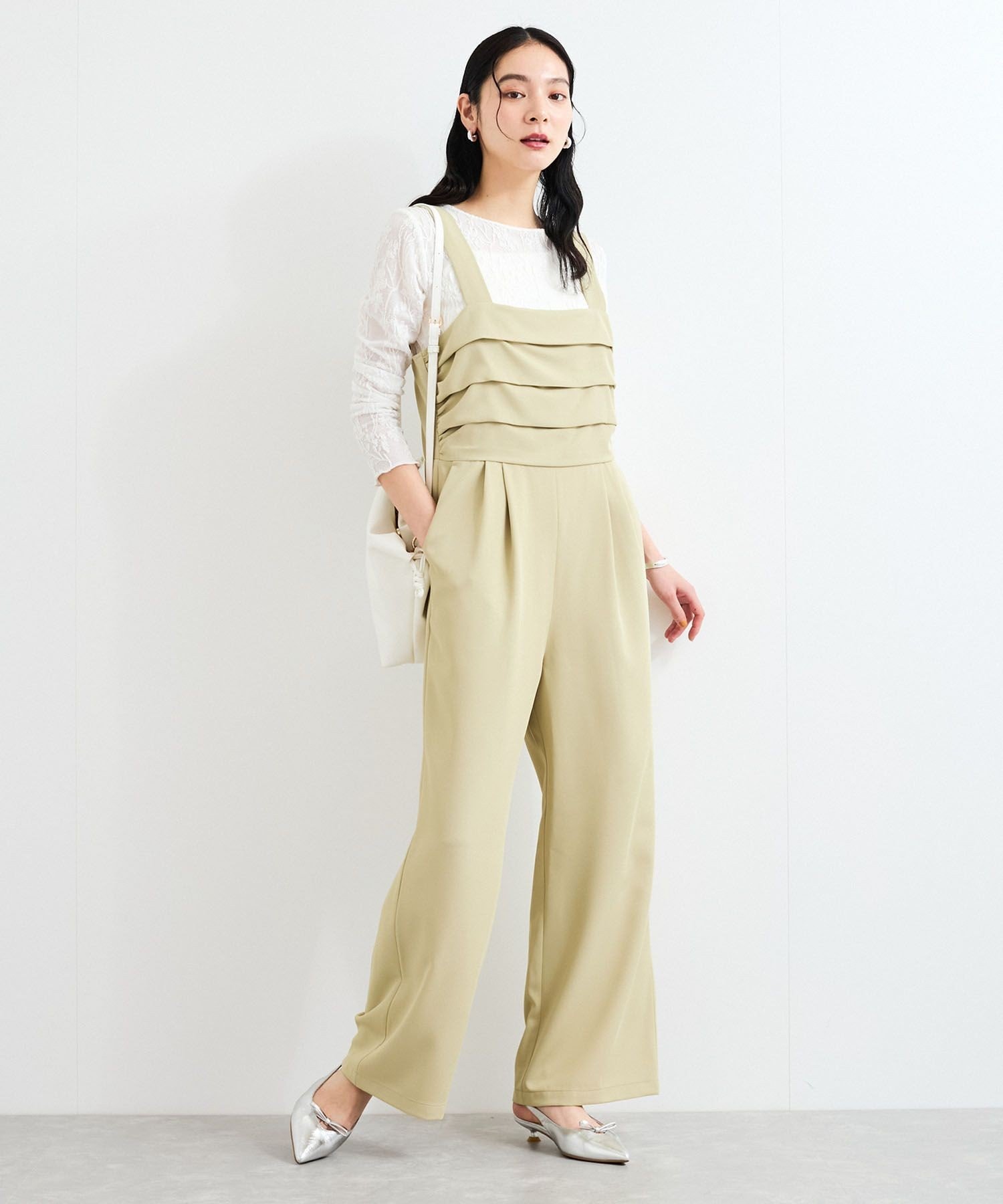 【SALE／40%OFF】VIS フロントタックデザインサロペット/オールインワン ビス オー...