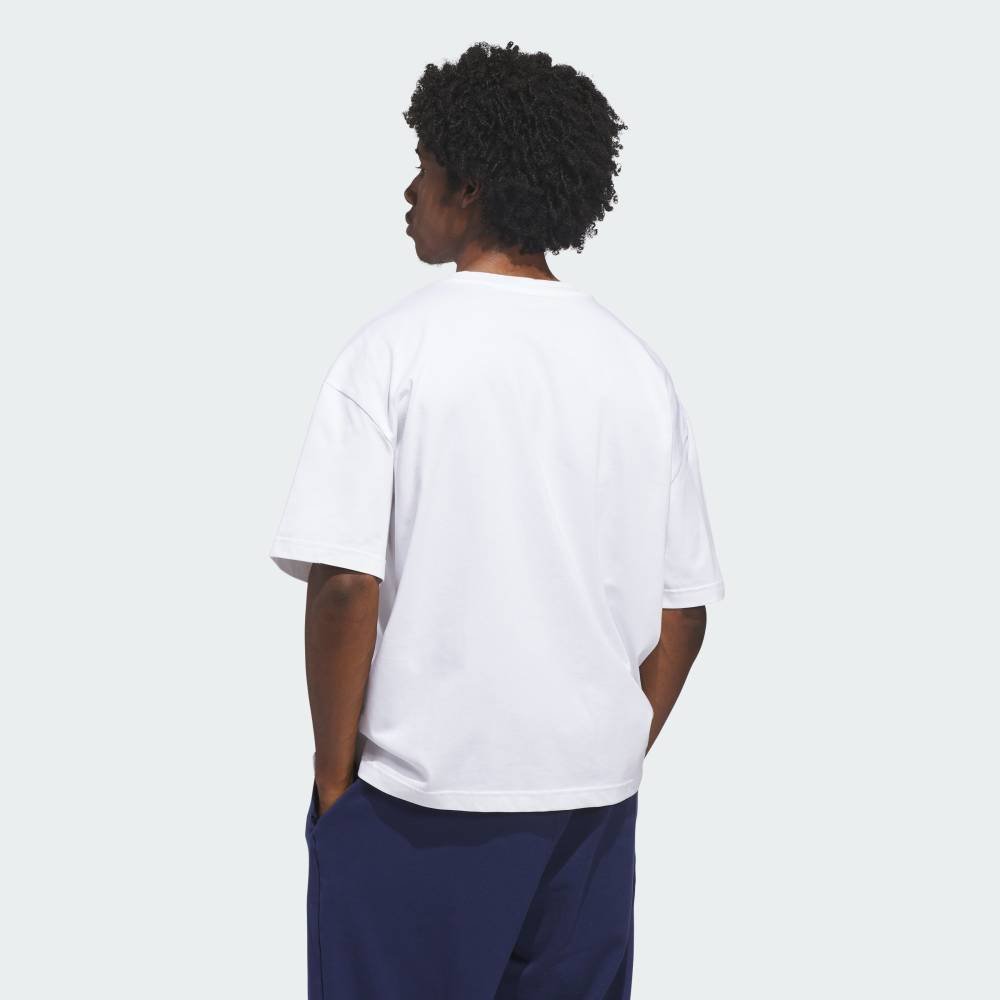 【公式】アディダス adidas 返品可 アンソニー・エドワーズ ワールド オブ ファイブ 半袖Tシャツ アディダス トップス カットソー・Tシャツ ホワイト