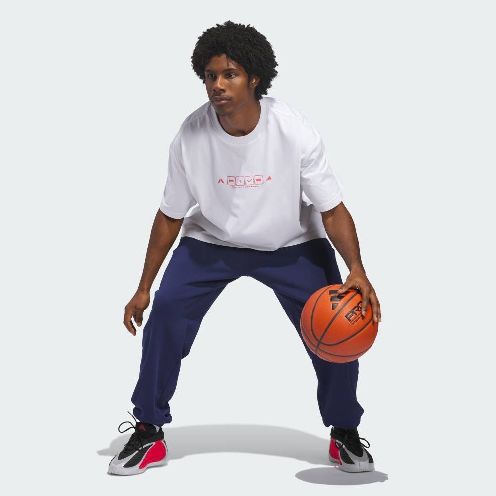 【公式】アディダス adidas 返品可 アンソニー・エドワーズ ワールド オブ ファイブ 半袖Tシャツ アディダス トップス カットソー・Tシャツ ホワイト