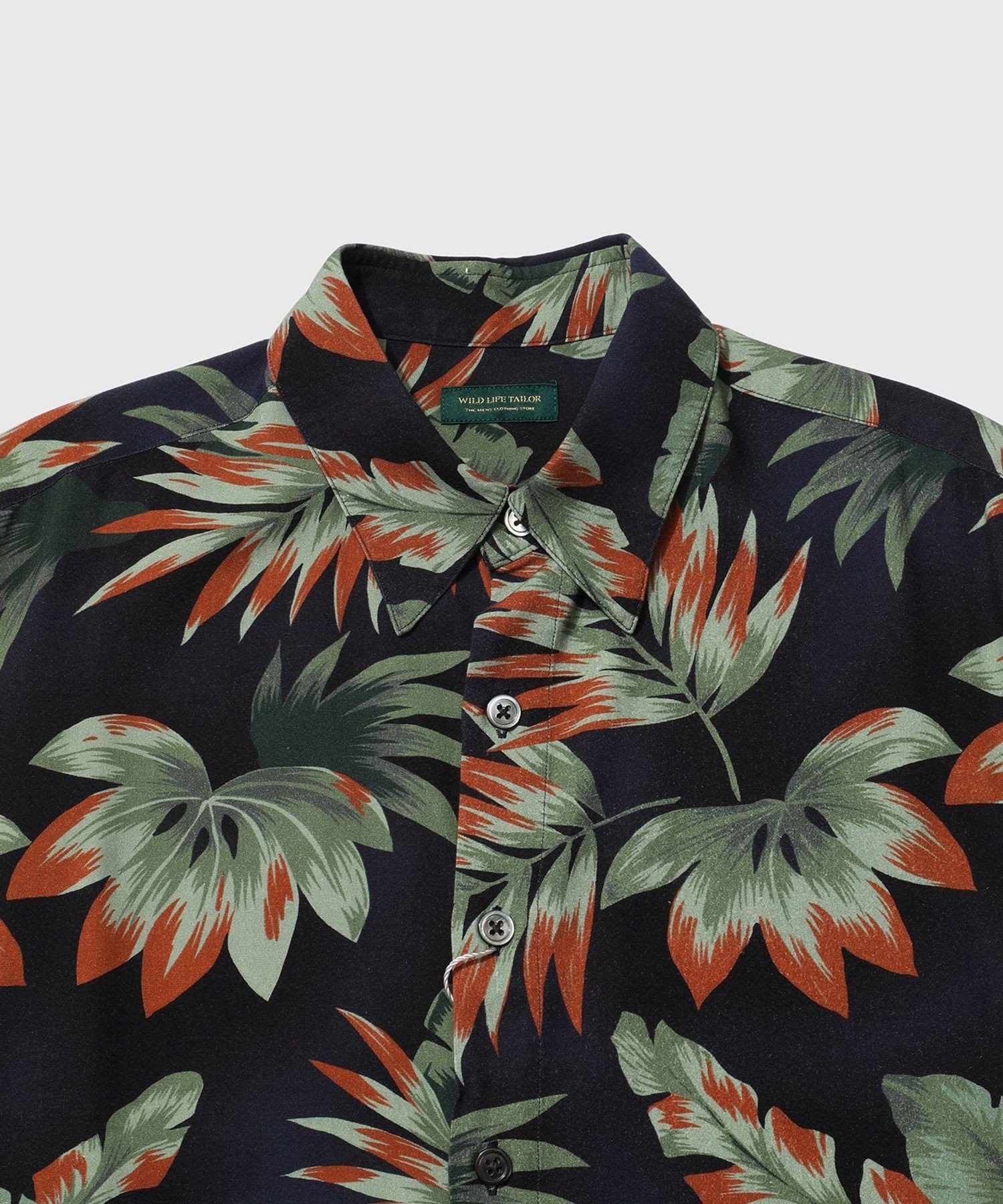 WILD LIFE TAILOR Adam et Rope' FLOWER PRINT S/S SHIRT アダムエロペ トップス シャツ・ブラウス ネイビー