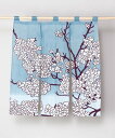 【SALE/50%OFF】カヤ 花見 中暖簾 アミナコレクション インテリア・生活雑貨 カーテン レッド イエロー ブルー グリーン