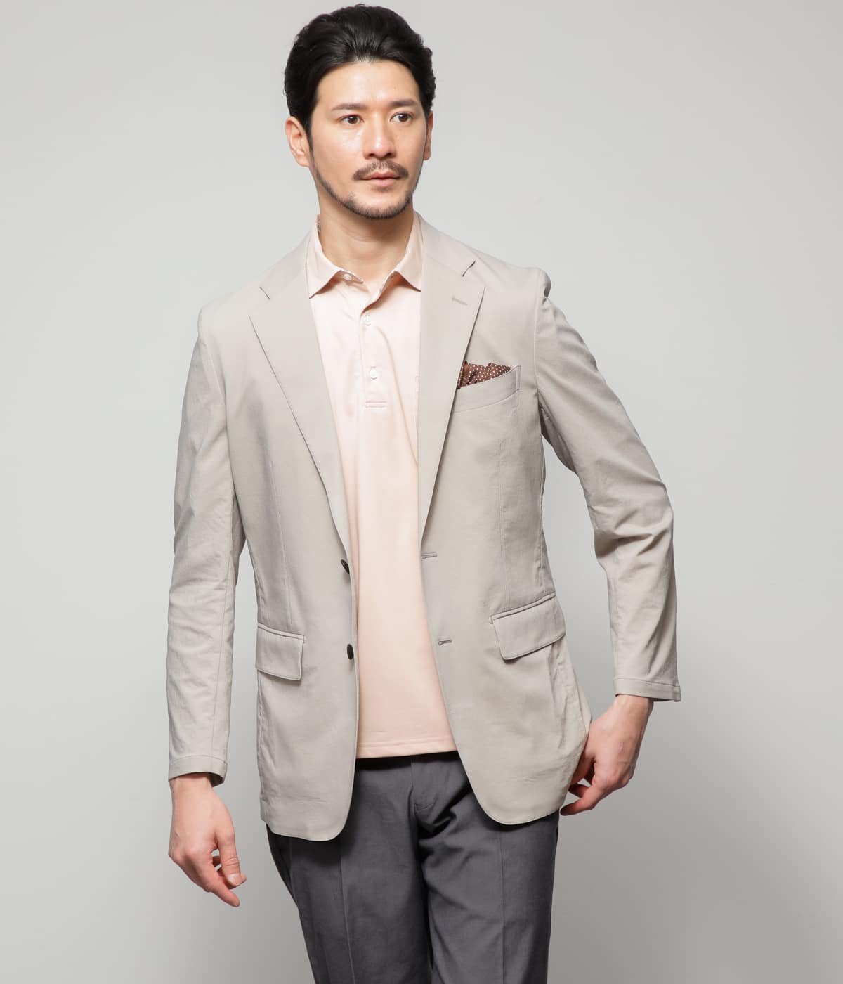 【SALE/34%OFF】NEWYORKER MEN 【ウォッシャブル・ストレッチ・防シワ】ハイツイストツイル ジャケット ニューヨーカー ジャケット・アウター テーラードジャケット・ブレザー グレー ブルー【送料無料】