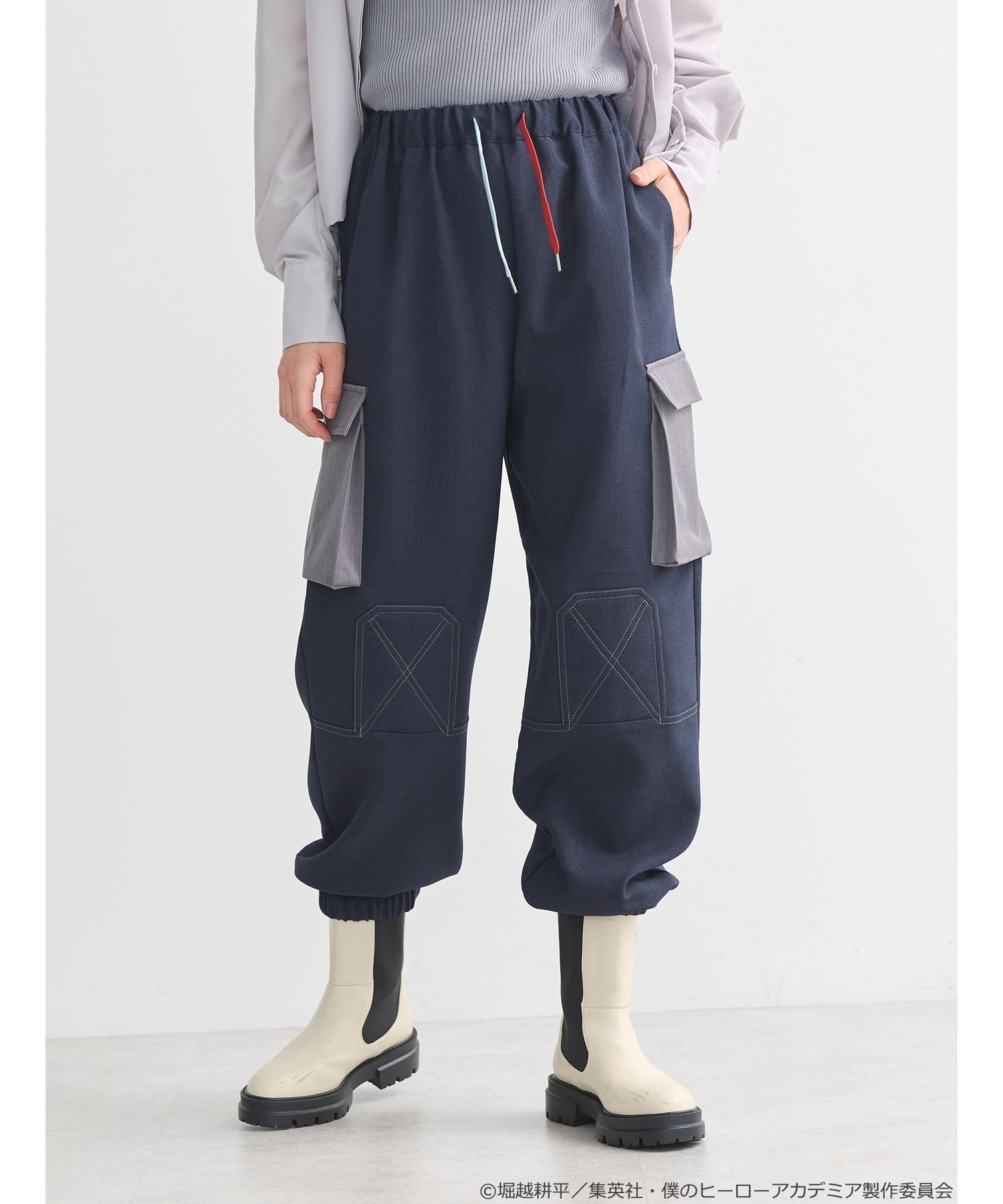 earth music&ecology Japan Label ＜僕のヒーローアカデミア＞轟焦凍 イメージ パンツ アースミュージック&エコロジー パンツ その他のパンツ ネイビー【送料無料】