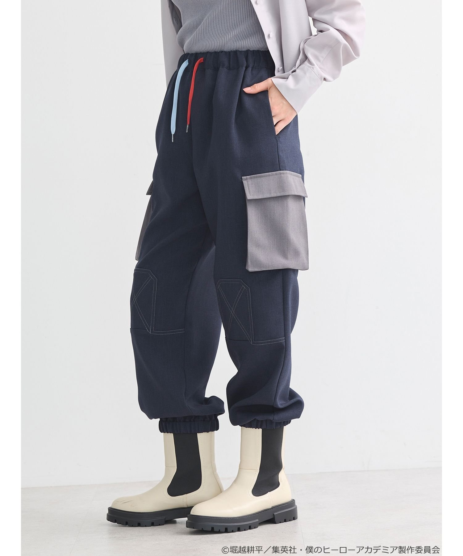 earth music&ecology Japan Label ＜僕のヒーローアカデミア＞轟焦凍 イメージ パンツ アースミュージック&エコロジー パンツ その他のパンツ ネイビー【送料無料】