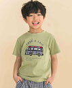 Noeil aime BeBe 天竺クルマパッチ刺しゅう半袖Tシャツ(80~130cm) ベベ オンライン ストア トップス カットソー・Tシャツ グリーン グ...