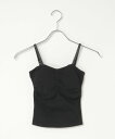 VENCE share style Ladys ギャザービスチェブラトップ ヴァンス エクスチェンジ トップス ノースリーブ・タンクトップ ブラック グレー ホ...
