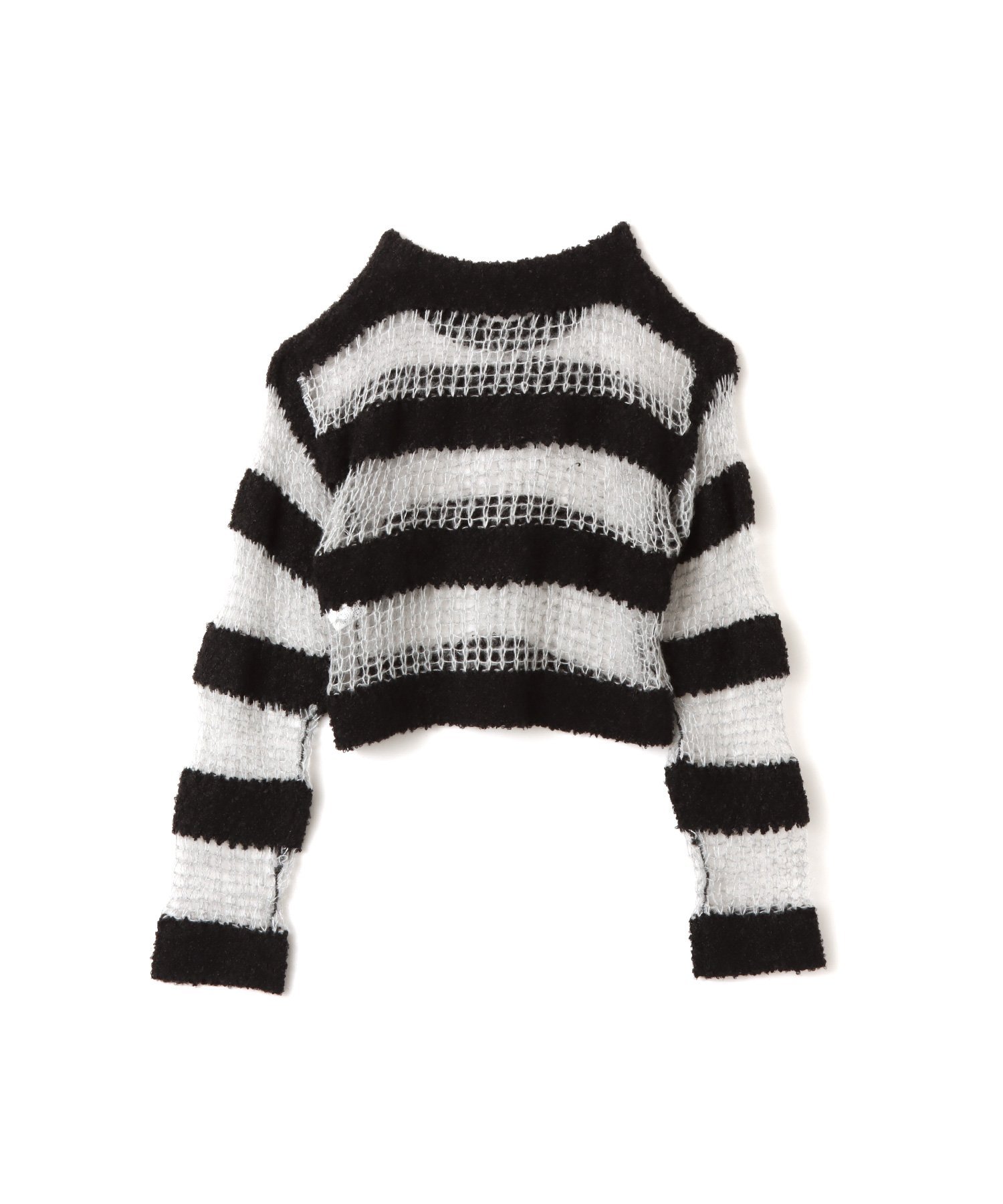 atmos pink atmos pink Border Knit Top BLACK アトモス トップス ニット ブラック