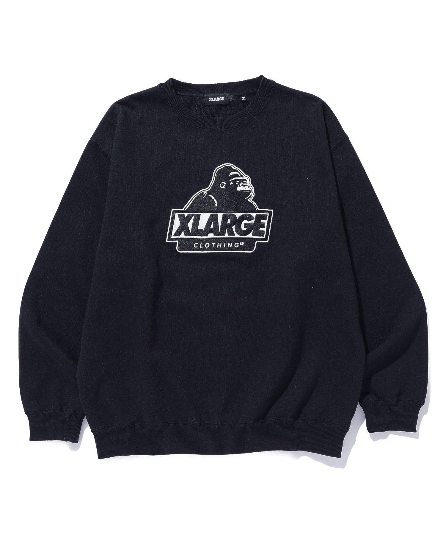 XLARGE SLANTED OG CREWNECK SWEATSHIRT エクストララージ トップス スウェット・トレーナー ネイビー ブラック グリーン グレー【送料無料】