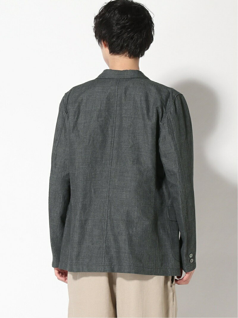 Cotton Ramie Glen Plaid 3-button Sport Coat 11-16-1575-887: Charcoal