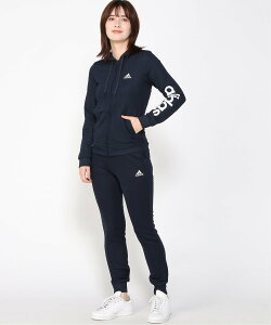 adidas Sports Performance (W)W ESS スウェットトラックスーツ アディダス パンツ ジャージ・スウェットパンツ ネイビー ブラック【送料無料】