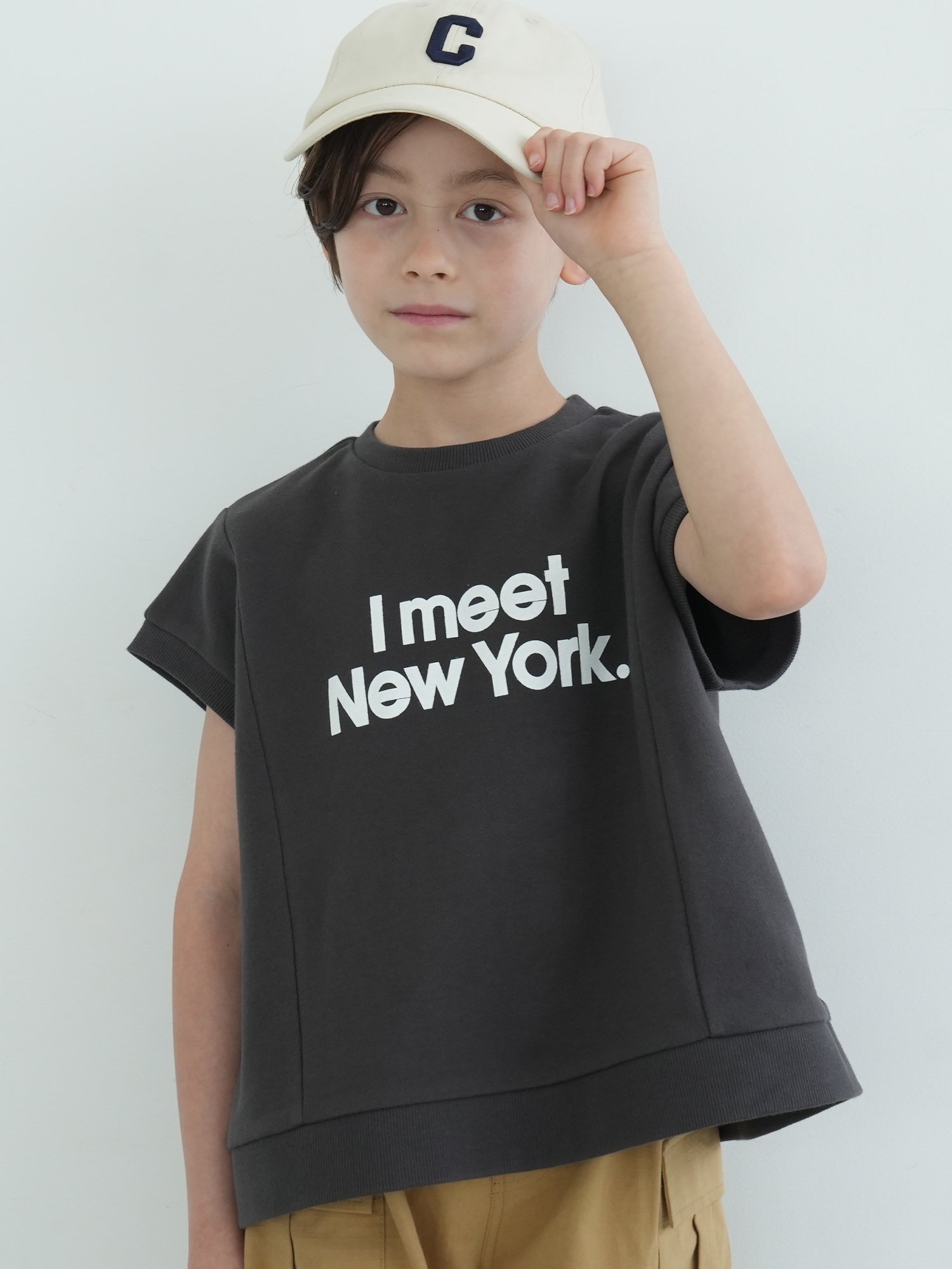 coca 【Kids】親子お揃い裏毛ボックスロゴトップス コカ トップス その他のトップス グレー ホワイトのサムネイル