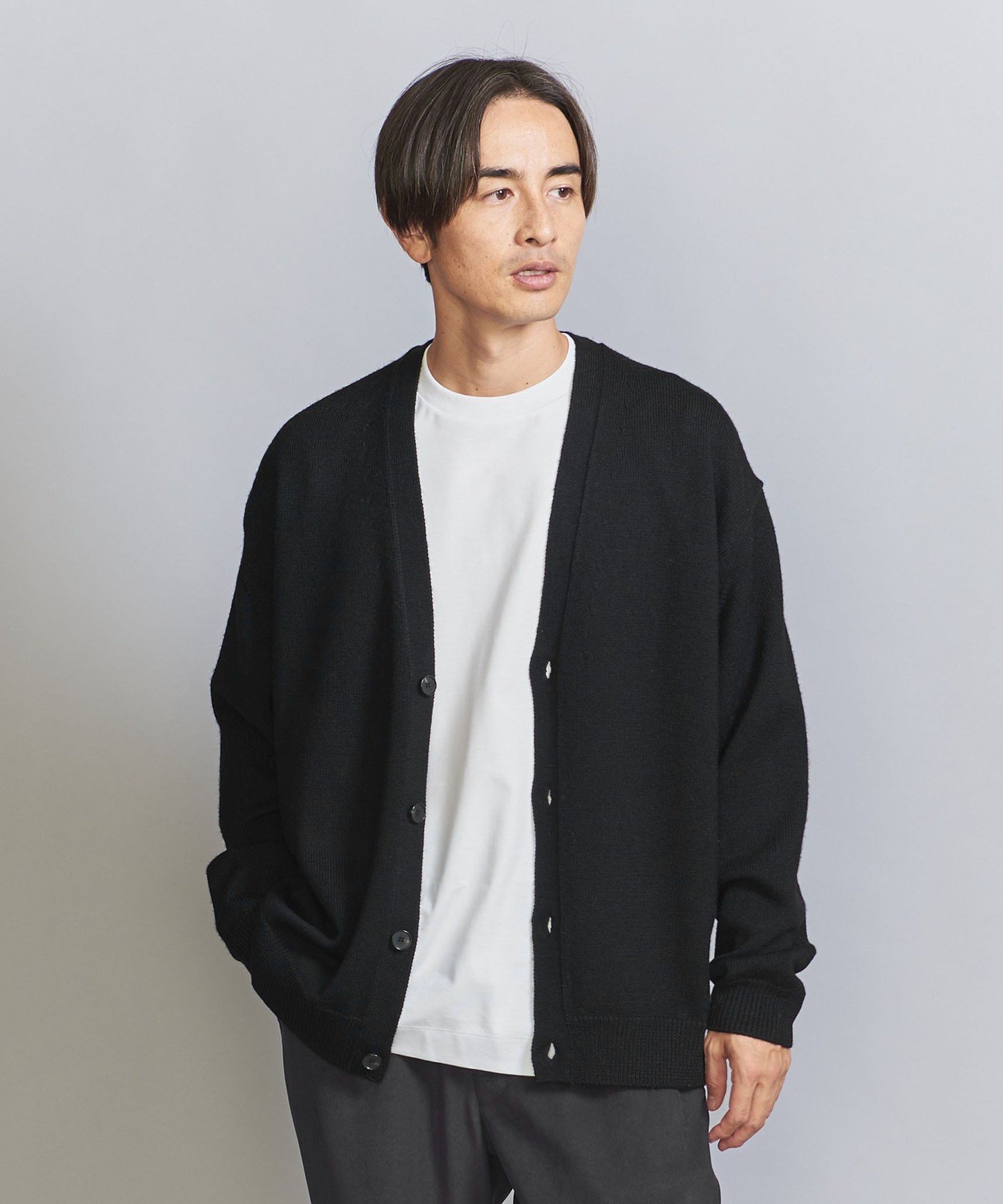 BEAUTY&YOUTH UNITED ARROWS フレンチ ウール Vネック カーディガン ユナイテッドアローズ アウトレット トップス カーディガン ブラック レッド ホワイト