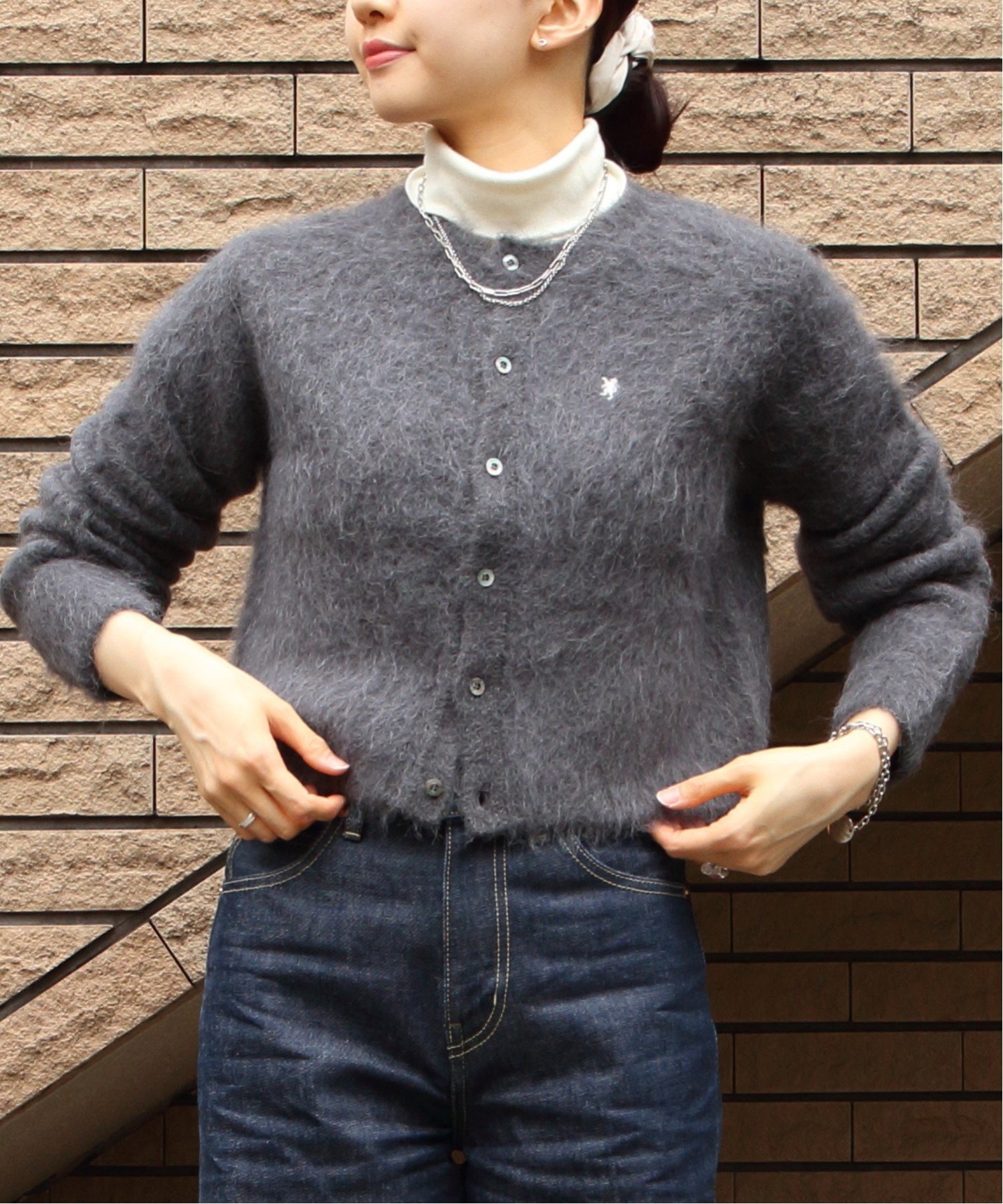GYMPHLEX SHAGGY KNIT CARDIGAN D0098 SGK ƥåץ ȥåץ ǥ 졼 ͥӡ åɡ̵