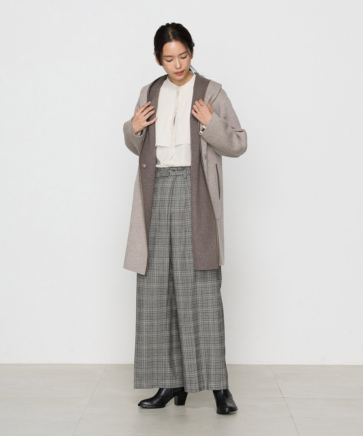 K.T KIYOKO TAKASE S-SIZE [ Sサイズ ] ロイヤルジーロンビーバーダブルフェイス リバーシブルコート コムサ ジャケット・アウター その他のジャケット・アウター ブラウン ブルー