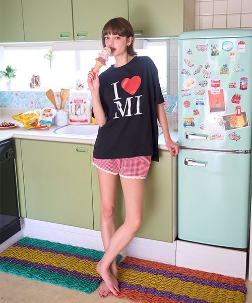 Mi-je ロゴ半袖Tシャツ【韓国ファッション】 ナルミヤオンライン トップス カットソー・Tシャツ ホワイト
