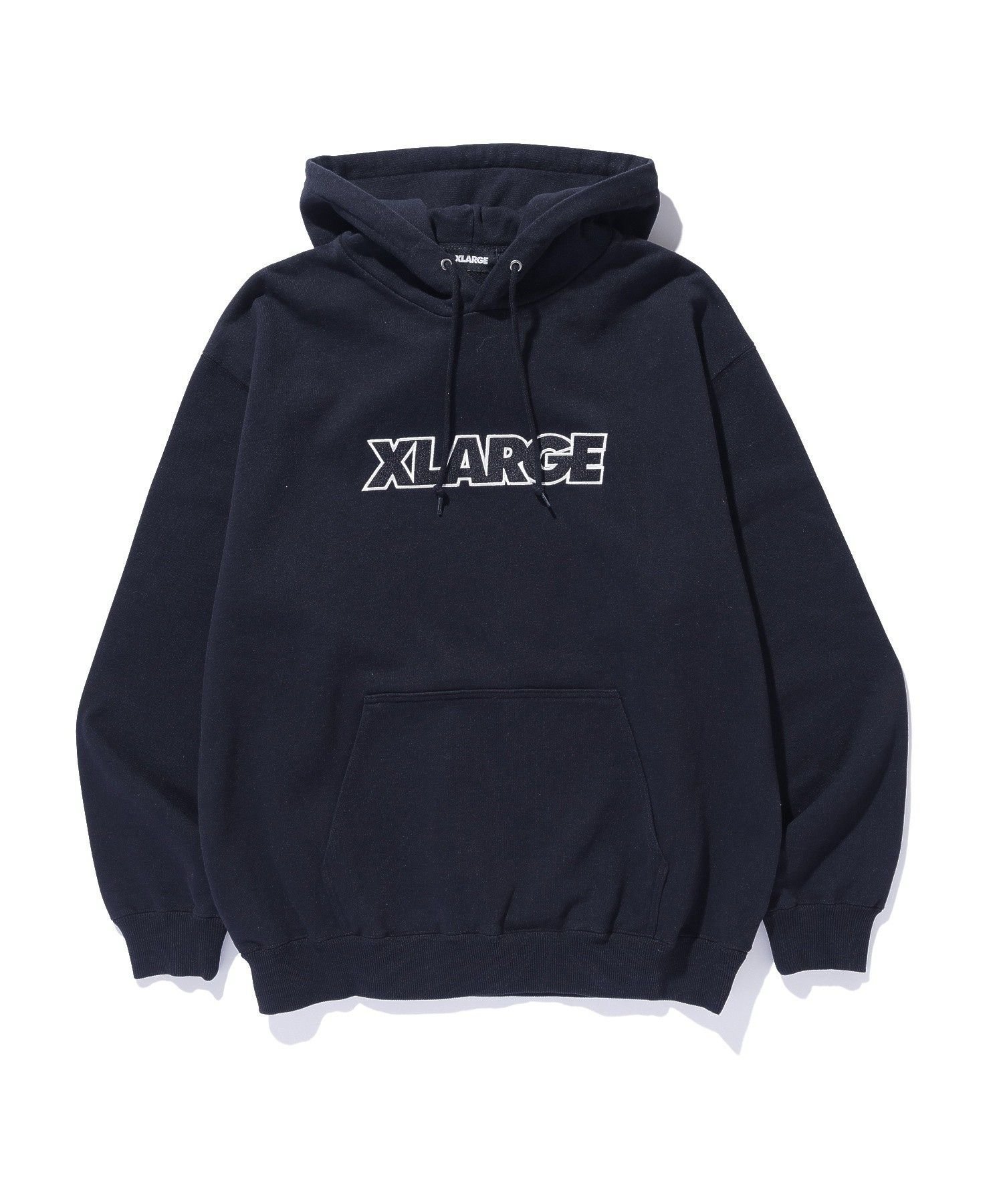 XLARGE STANDARD LOGO HOODED SWEATSHIRT エクストララージ トップス スウェット・トレーナー ブラック ネイビー グリーン グレー【送料無料】