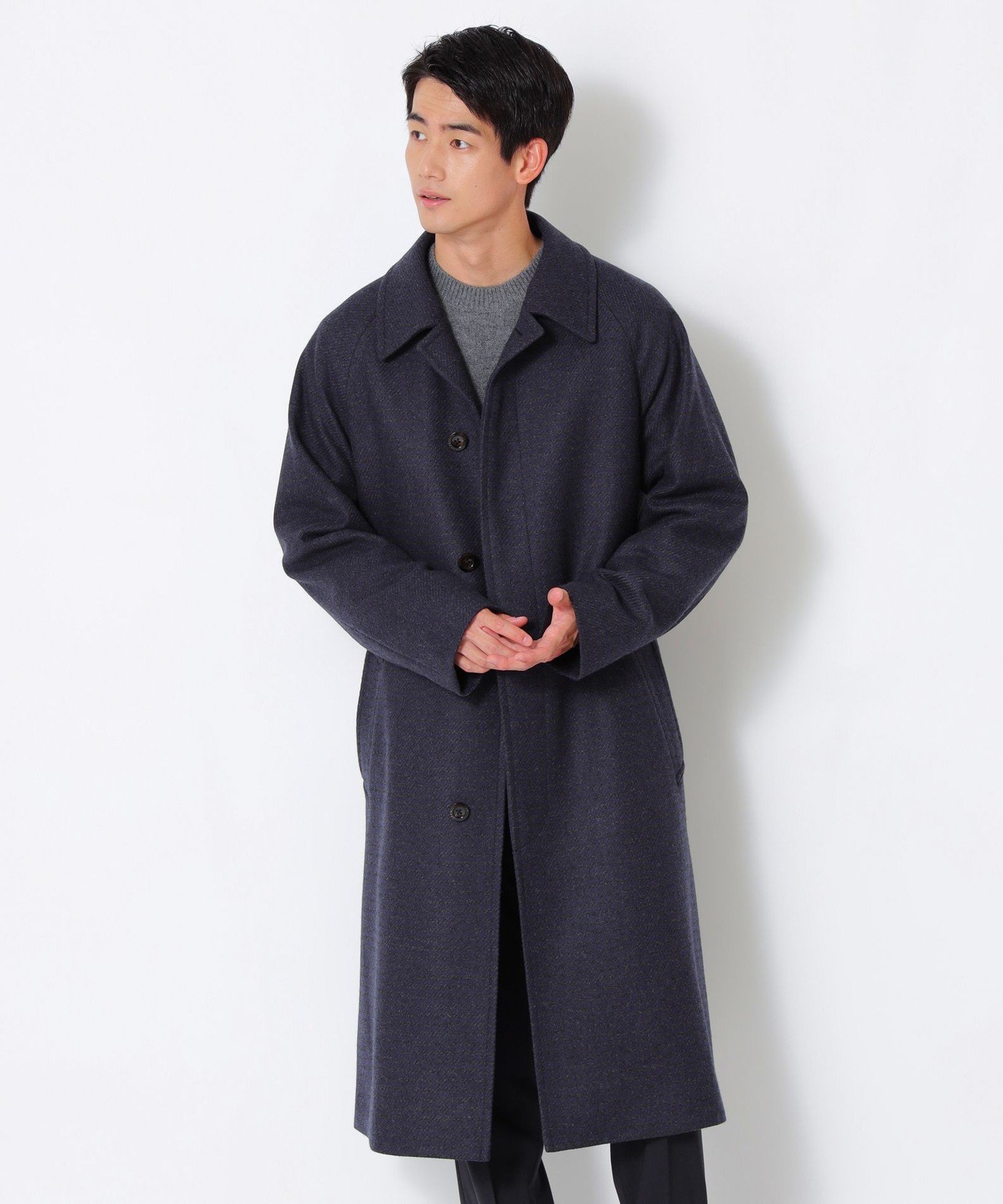 SANYOCOAT ＜Rain Wool＞バルマカーンコート サンヨーコート ジャケット・アウター その他のジャケット・アウター ネイビー ブラック【送料無料】