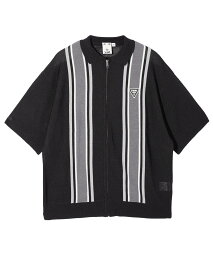 エックスガール ポロシャツ レディース X-girl ZIP UP KNIT POLO ポロシャツ X-girl エックスガール トップス ポロシャツ ブラック ブルー グレー【送料無料】