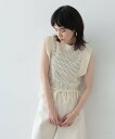 【SALE/28%OFF】GALLEST アイレットフリンジニット インディヴィ トップス ニット ベージュ ブラック ホワイト【送料無料】