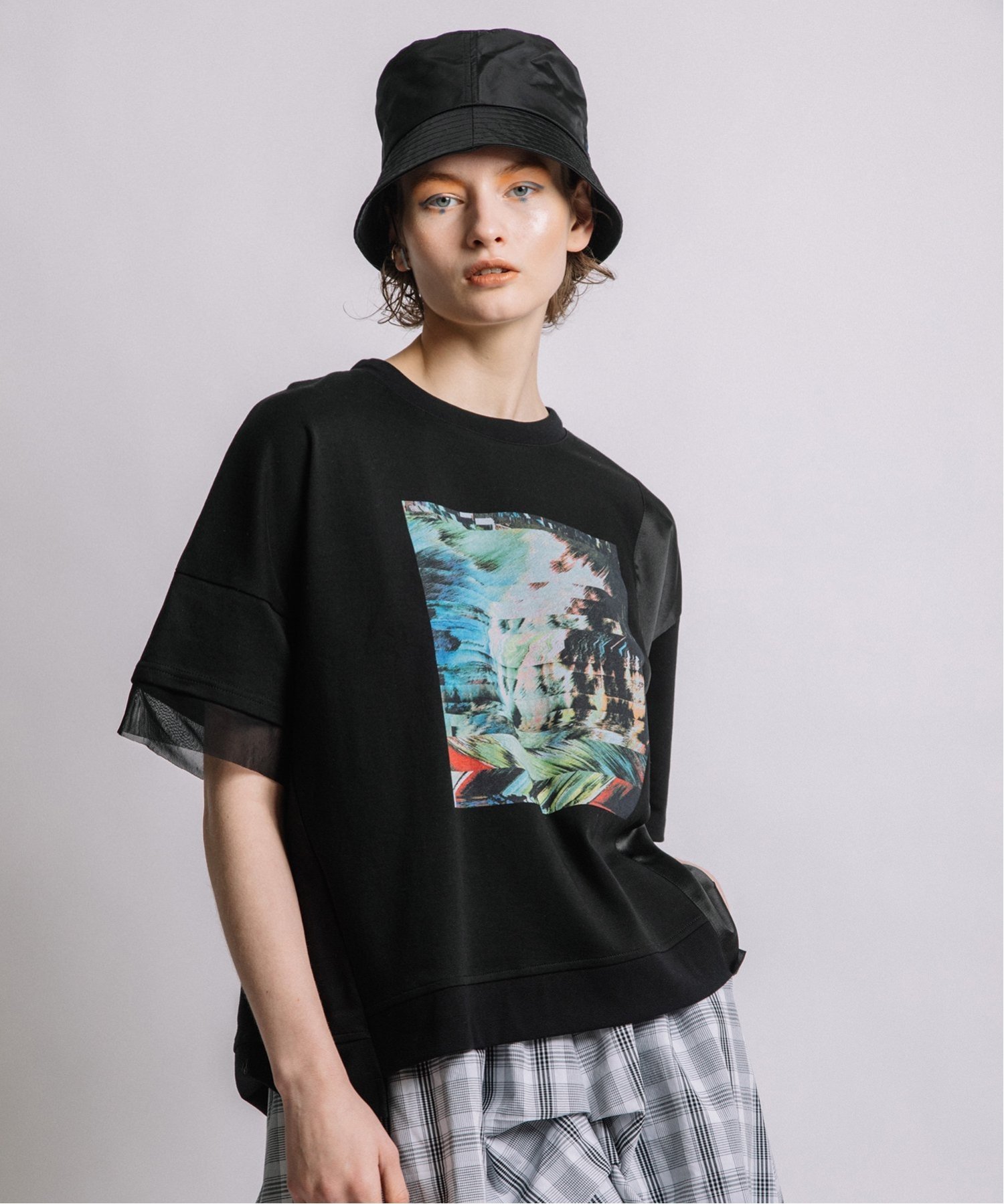 AULA AILA OCEAN PHOTO PRINT T-SHIRT アウラアイラ トップス カットソー・Tシャツ ブラック ネイビー ホワイト グリーン【送料無料】のサムネイル