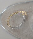 SENTI BICOLOR BRACELET バイカラーブレスレット(シルバー925/シルバー925*18金メッキ) コンポジット アクセサリー・腕時計 ブレス...