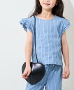 【SALE/57%OFF】CIAOPANIC TYPY 【KIDS】微フリンジクロップド丈ブラウス チャオパニックティピー トップス シャツ・ブラウス ブルー ブラック