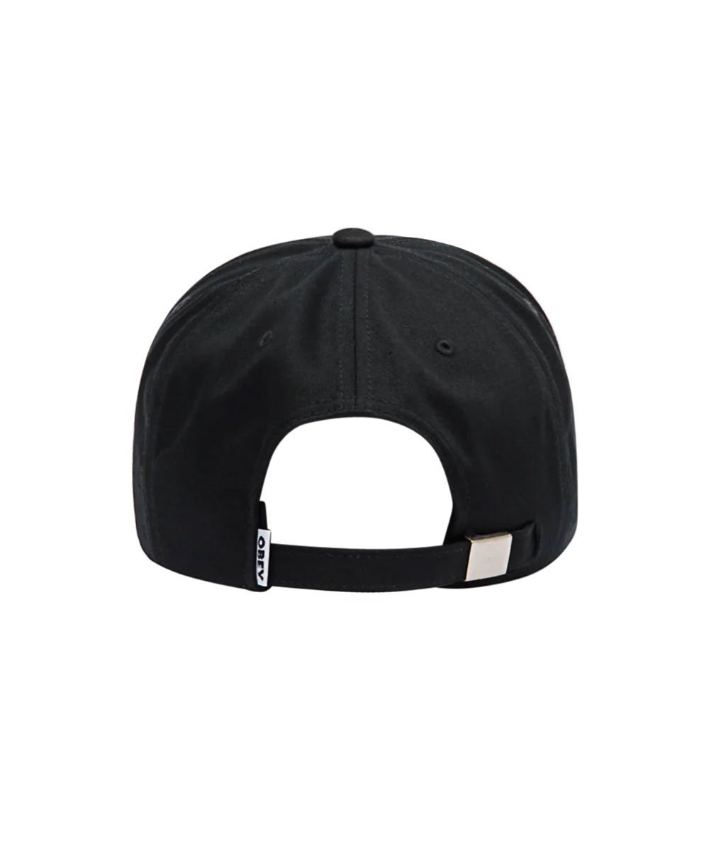 【SALE／20%OFF】OBEY OBEY STUDIOS 5 PANEL STRAPBACK / オベイ オーバーライド 帽子 キャップ ブラック【送料無料】