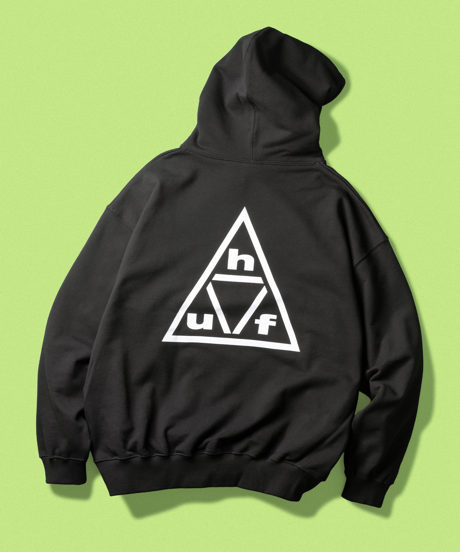HUF TRIPLE TRIANGLE PO HOODIE / HUF ハフ パーカー ハフ トップス パーカー・フーディー ブラック グリーン【送料無料】