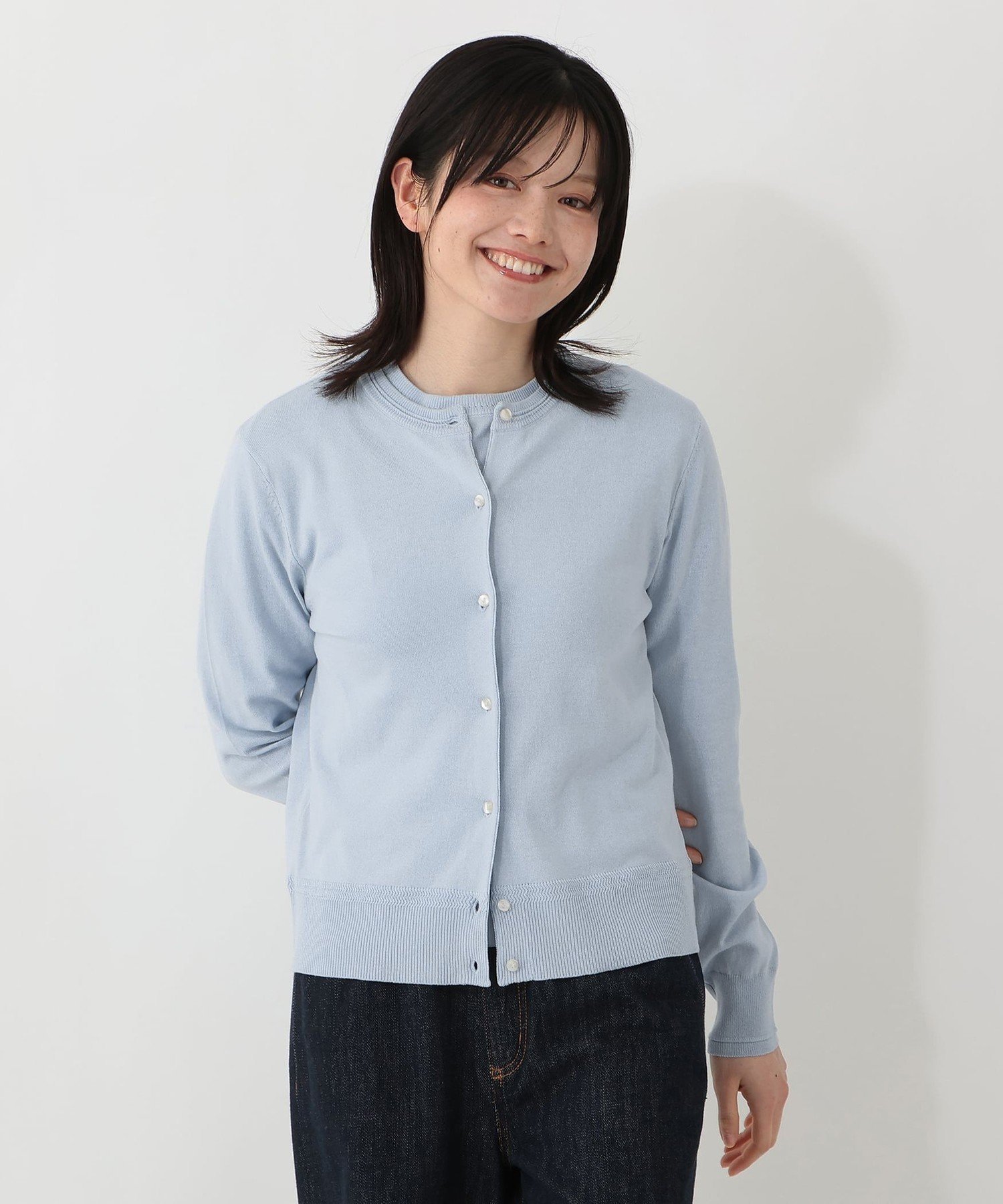 【SALE／47%OFF】Afternoon Tea LIVING UVカットカーディガン MVS加工 アフタヌーンティー・リビング トップス ニット グレー ホワイト グリーン ピンク