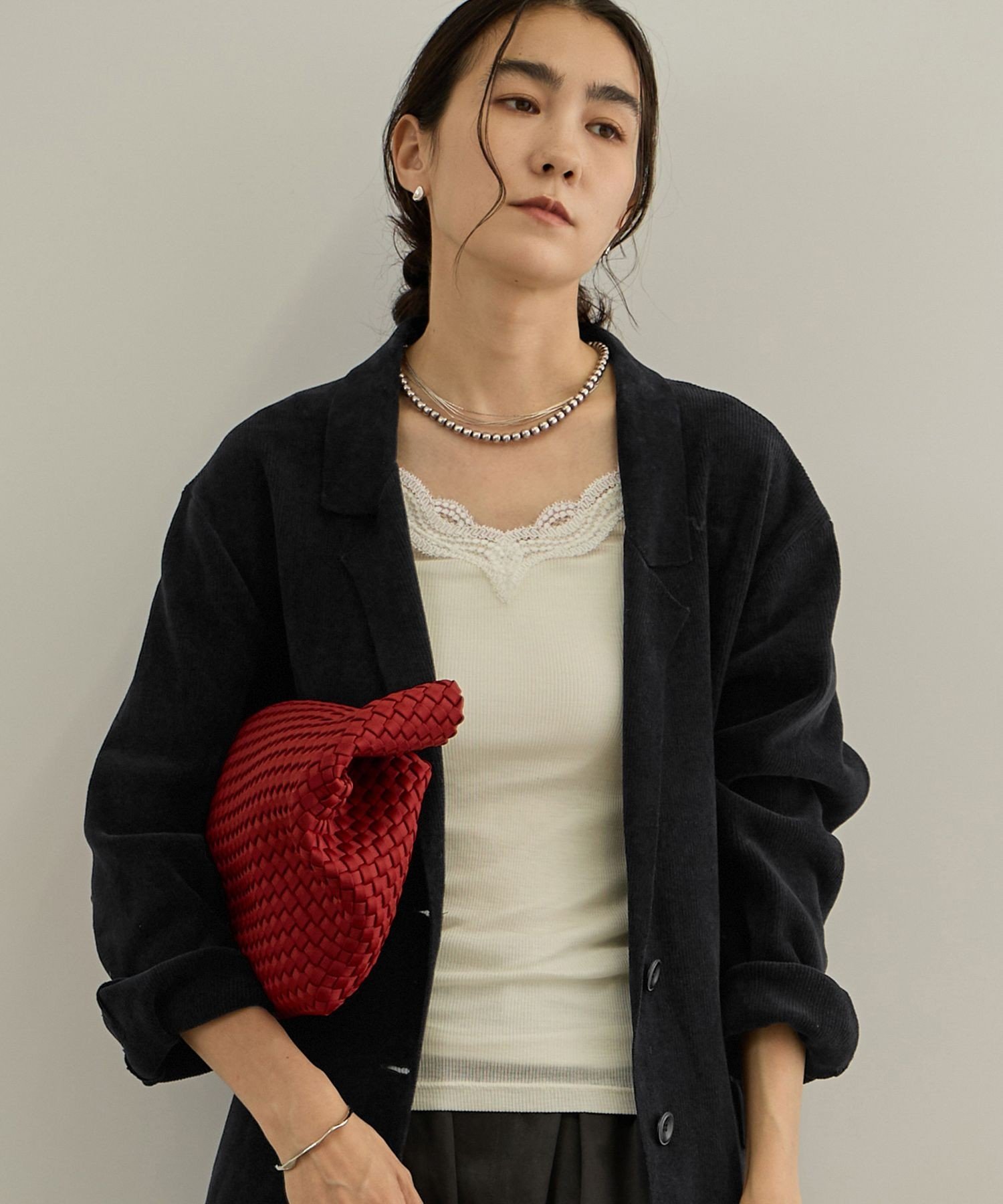 SALON adam et rope' 【CreamyCotton (クリーミーコットン)】エフォートレスジャケット / セットアップ対応 サロン アダム エ ロペ ジャケット・アウター テーラードジャケット・ブレザー ブラック ホワイト ブラウン