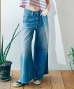 【SALE/33%OFF】RNA R4090 ストレッチデニムスーパーバギー アールエヌエー パンツ ジーンズ・デニムパンツ ブルー ブラック【送料無料】