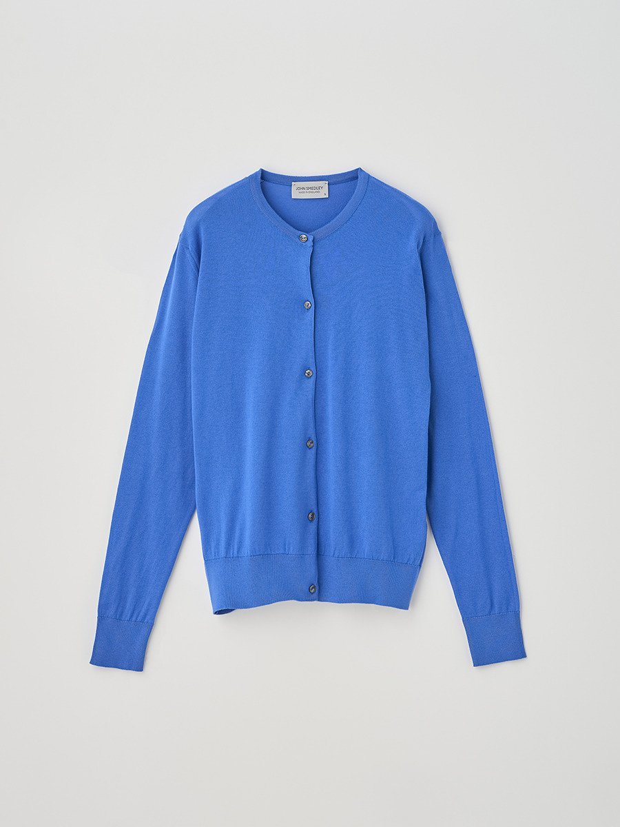 ジョンスメドレー トップス レディース JOHN SMEDLEY Round neck Long sleeved Cardigan ｜ ELINOR ｜ 30G MODERN FIT ジョンスメドレー トップス ニット ブルー【送料無料】