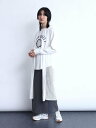 【SALE/47%OFF】LASUD メッシュロングジレ ラシュッド トップス ベスト・ジレ ブラック ホワイト【送料無料】
