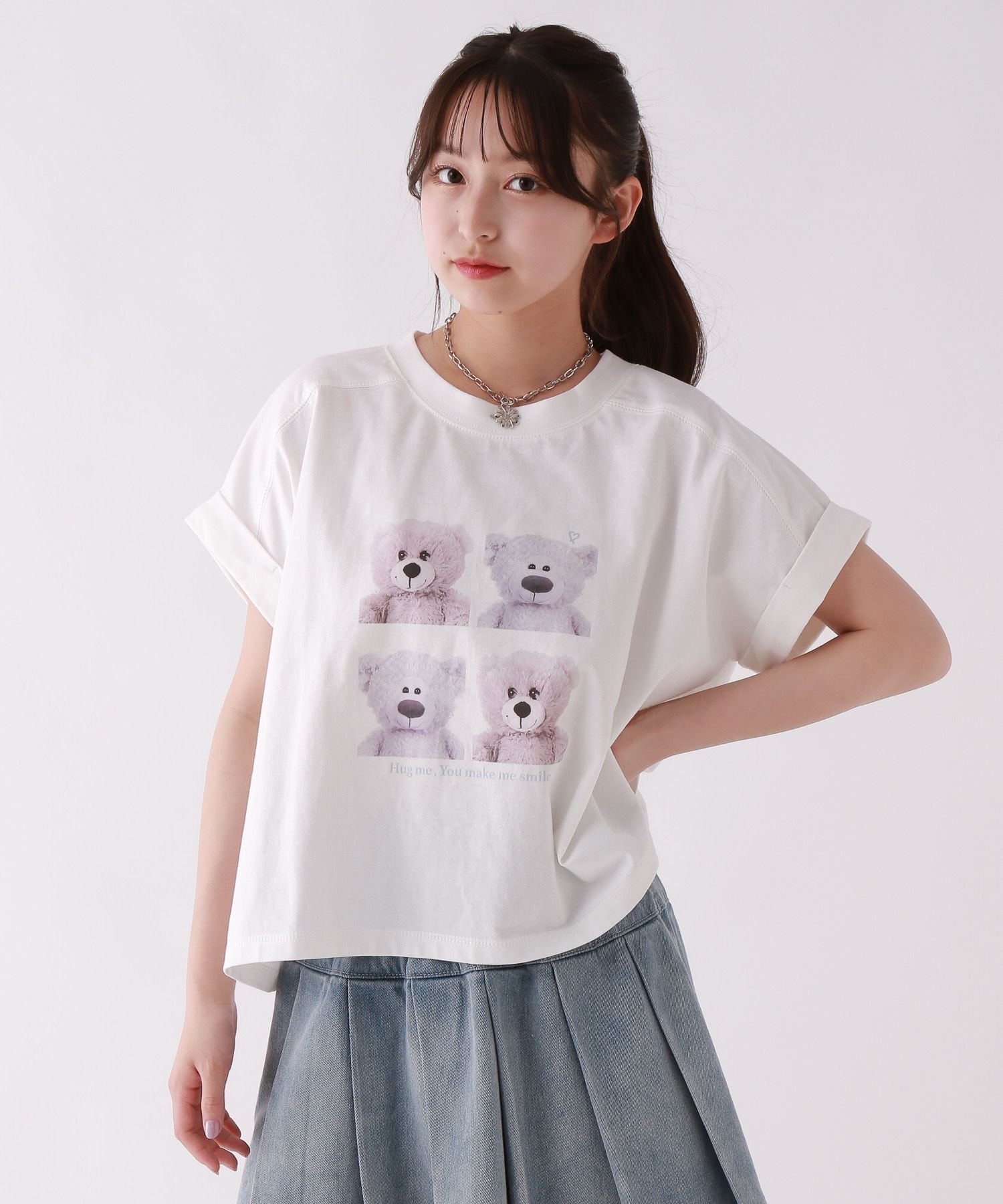 repipi armario BEARテンシャTシャツ レピピアルマリオ トップス カットソー・Tシャツ ホワイト ブラックのサムネイル